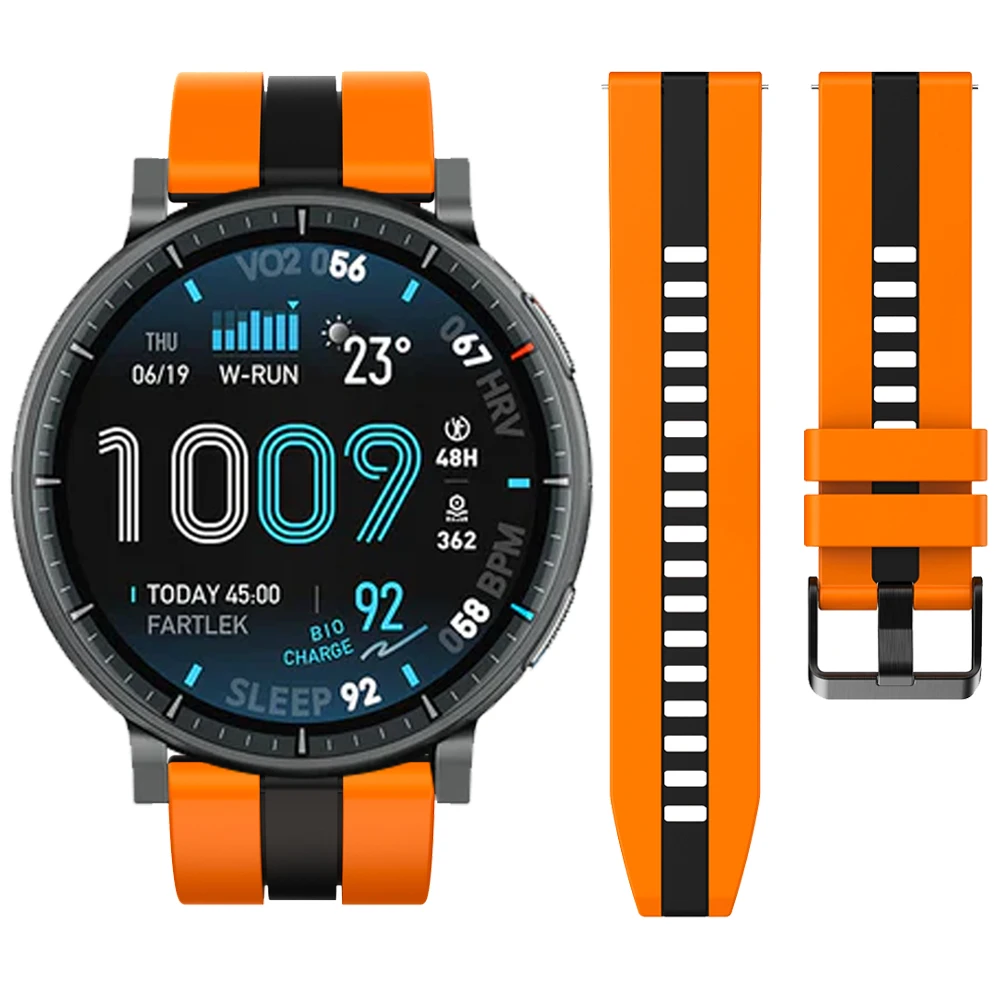 20mm 22mm Armband für Huami Amazfit Active Max 48mm/ Active 2/BALANCE 2/Bip 6 5 3 Pro/GTR 4 2e 3Pro/GTS 4 mini Silikon-Uhrenarmband