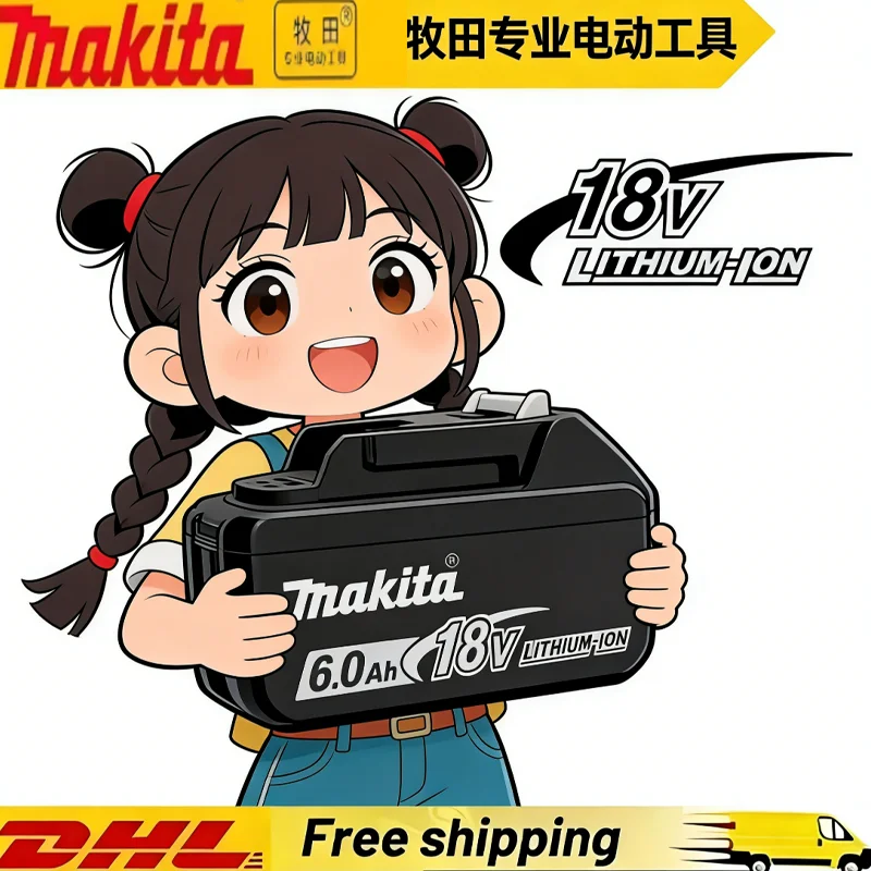 

Genuine 6AH makita BL1860 18V Battery Power Tools Li-ion Replacement LXT BL1850 BL1840 for 18V Screwdriver with BMS TPCELL