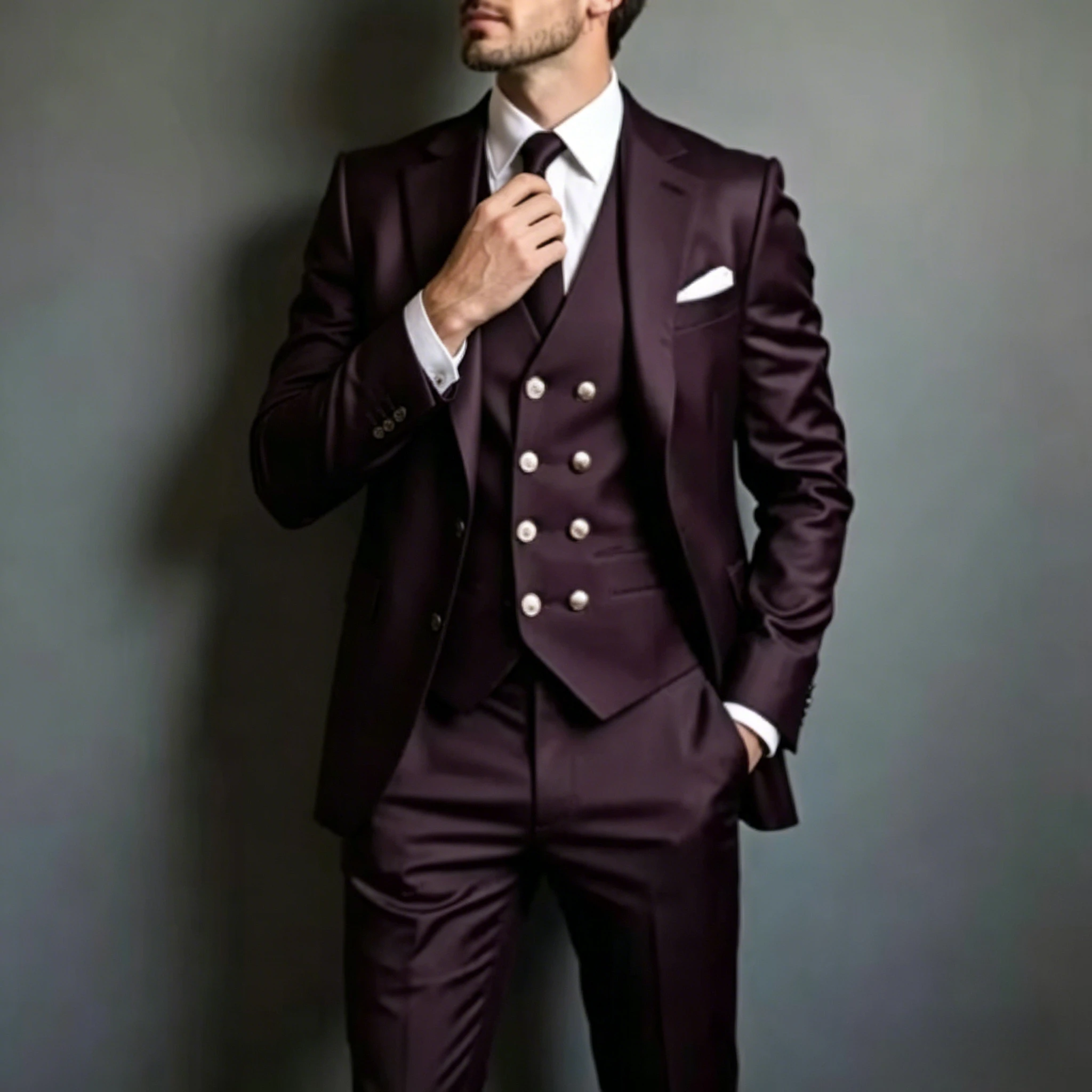 

Новый темно-фиолетовый деловой костюм для мужчин: смокинг, костюм жениха, для выпускного, свадьбы, вечеринки, официальный комплект из 3 предметов (пиджак, жилет, брюки)