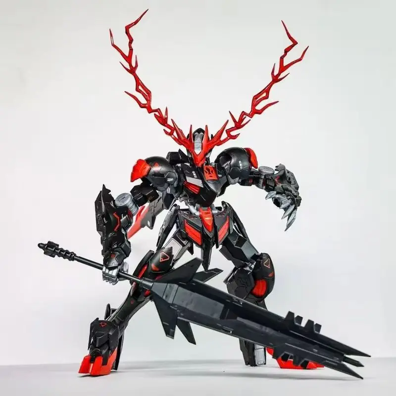 マックス・バルバトス ブラックウルフ ルプス 1/100 黒赤色 組立モデルキット アクションフィギュア ロボット プラスチックモデルキット ホビーおもちゃ ギフト