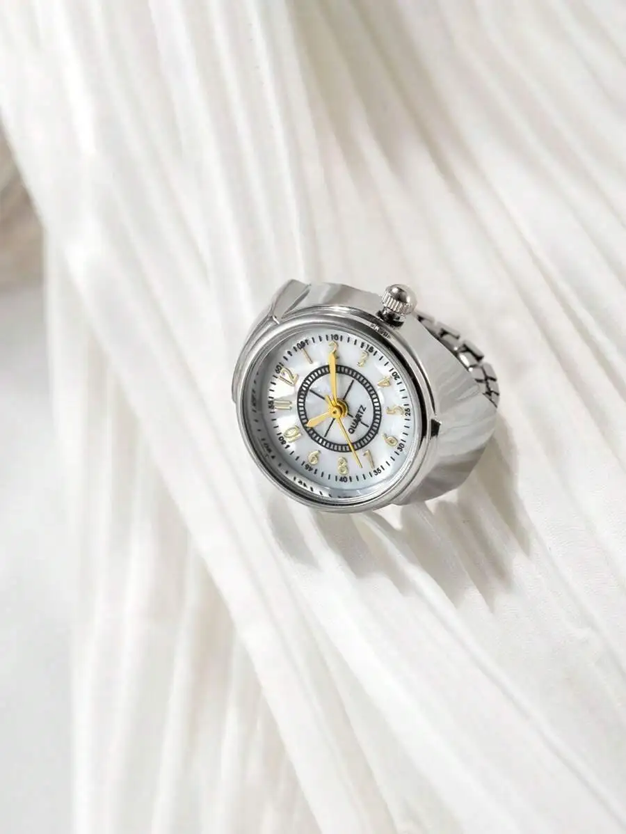 Men Women Round Pointer Finger Quartz Watch