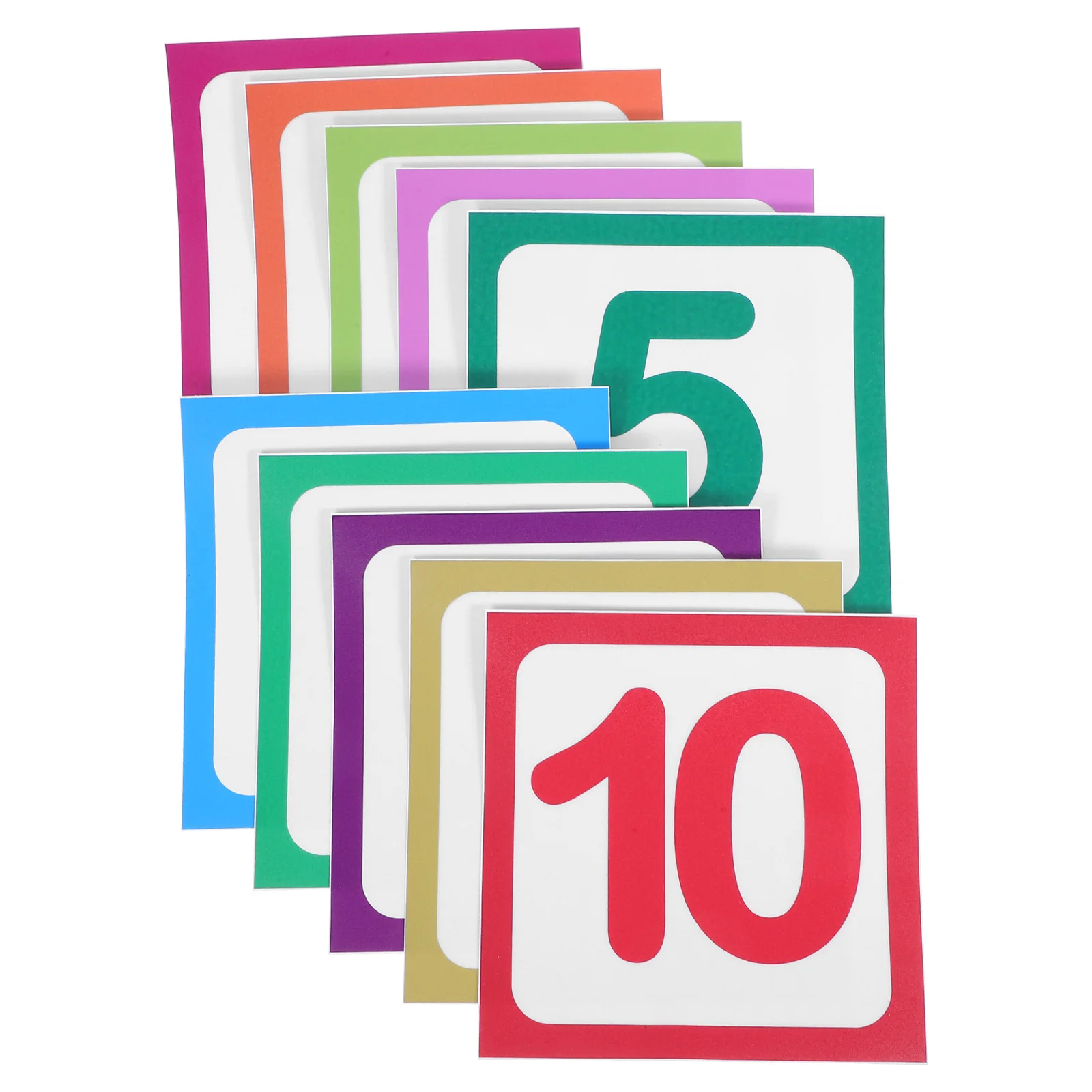 

10Pcs Number Floor Stickers Self-Adhesive Frosted Anti-Slip Square Hopscotch Educational Kids Room Playroom Wall Decals