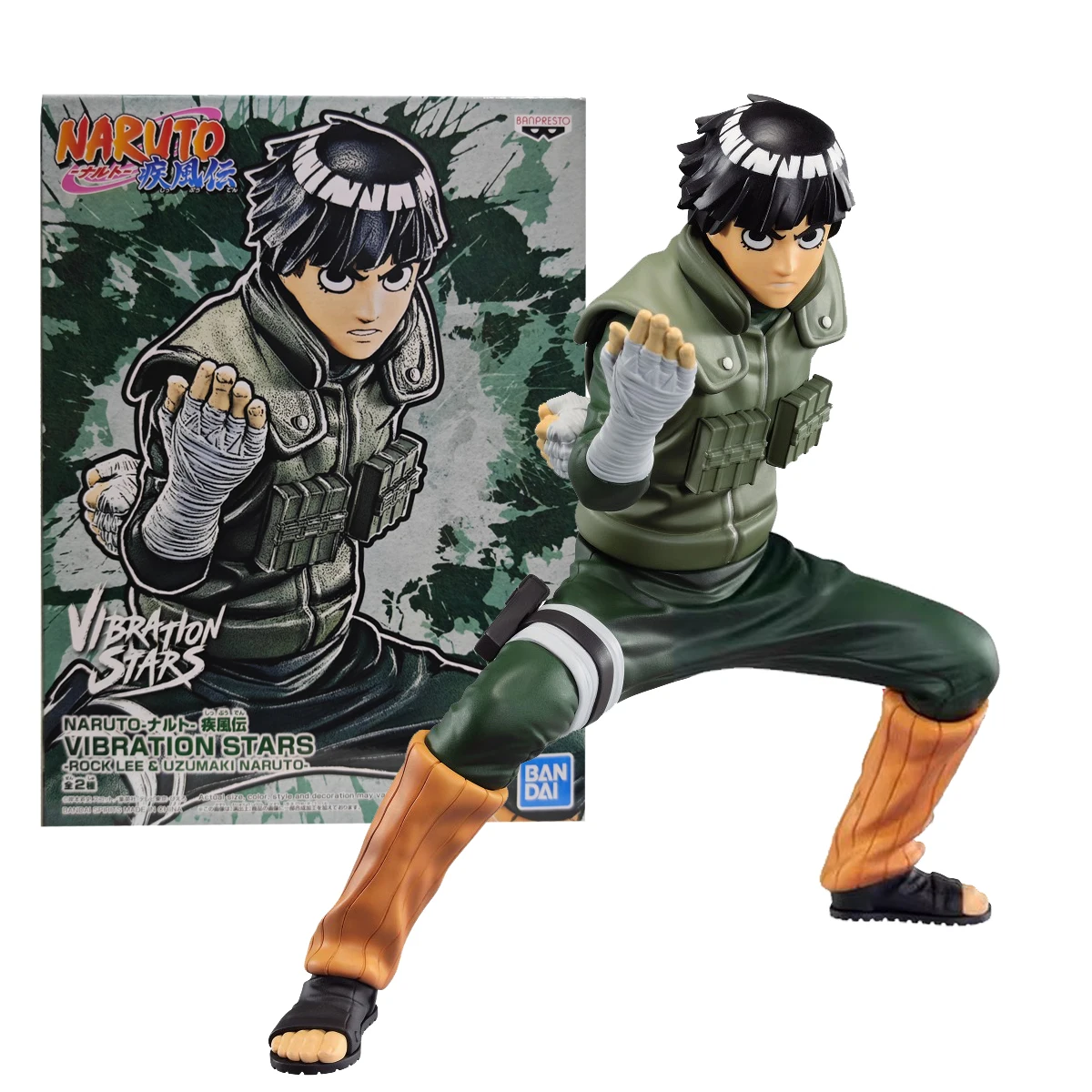 15CM Anime Naruto: Shippūden Rock Lee Naruto Fighting Stance Model Toy Gift Action Figure Famous Battle Scenes