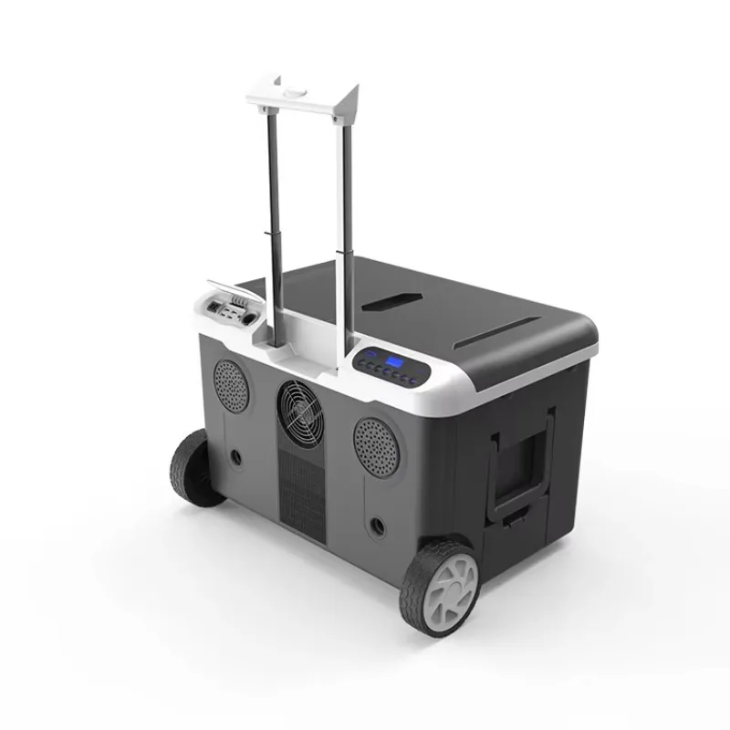 Ecootrunk الطاقة الشمسية 220 فولت التيار المتناوب تيار مستمر 12 فولت ثلاجة سيارة الفريزر للتخييم شاحنة RV قارب المدمج في البطارية