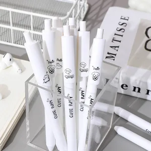 Gel de secagem rápida para estudantes, adorável filhote de cachorro escrevendo caneta, modelo simples, papelaria bonito, material escolar e de escritório, 5 pcs/set 8 principais vendas caneta cao - №5
