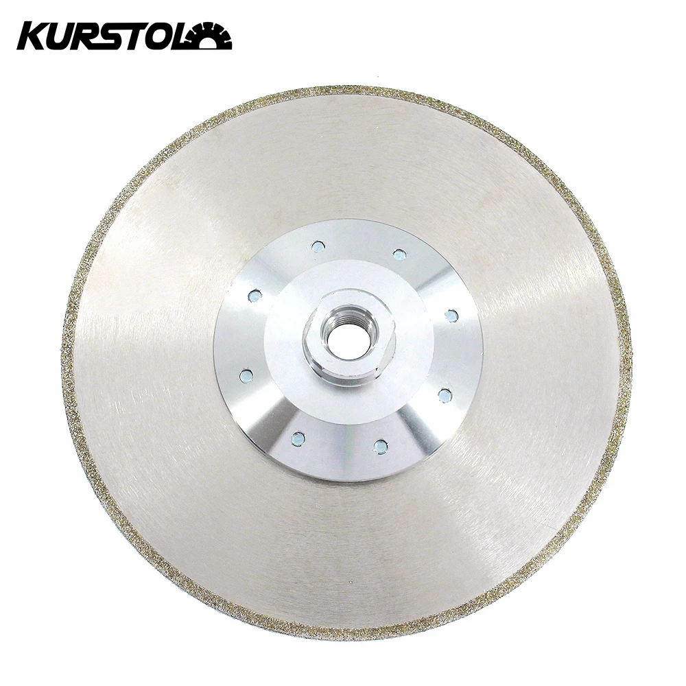 Imagem -02 - Kurstol-disco de Corte de Diamante Galvanizado Roda de Corte a Seco Rebolo Granito e Mármore 105 mm 115 mm 125 mm 180 mm 230 mm 1pc