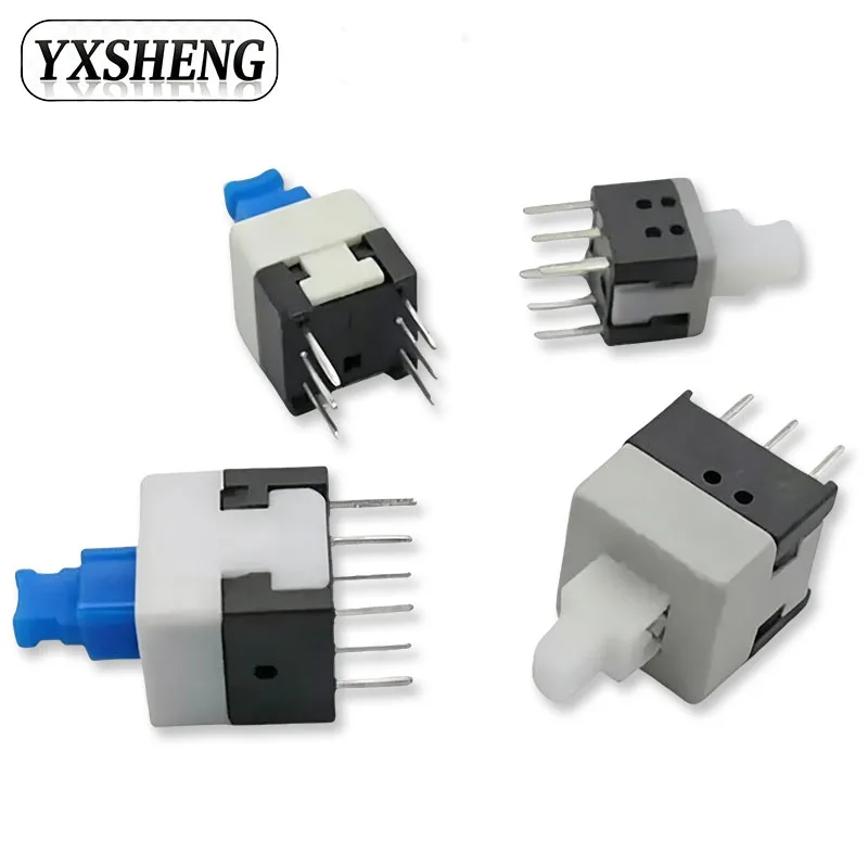 20Piece Self Locking Push Tactile Power Micro Switch 5.8*5.8 7*7 8*8 8.5*8.5mm 6-Pin Button Switches 5.8x5.8mm 7x7 8x8 8.5x8.5mm