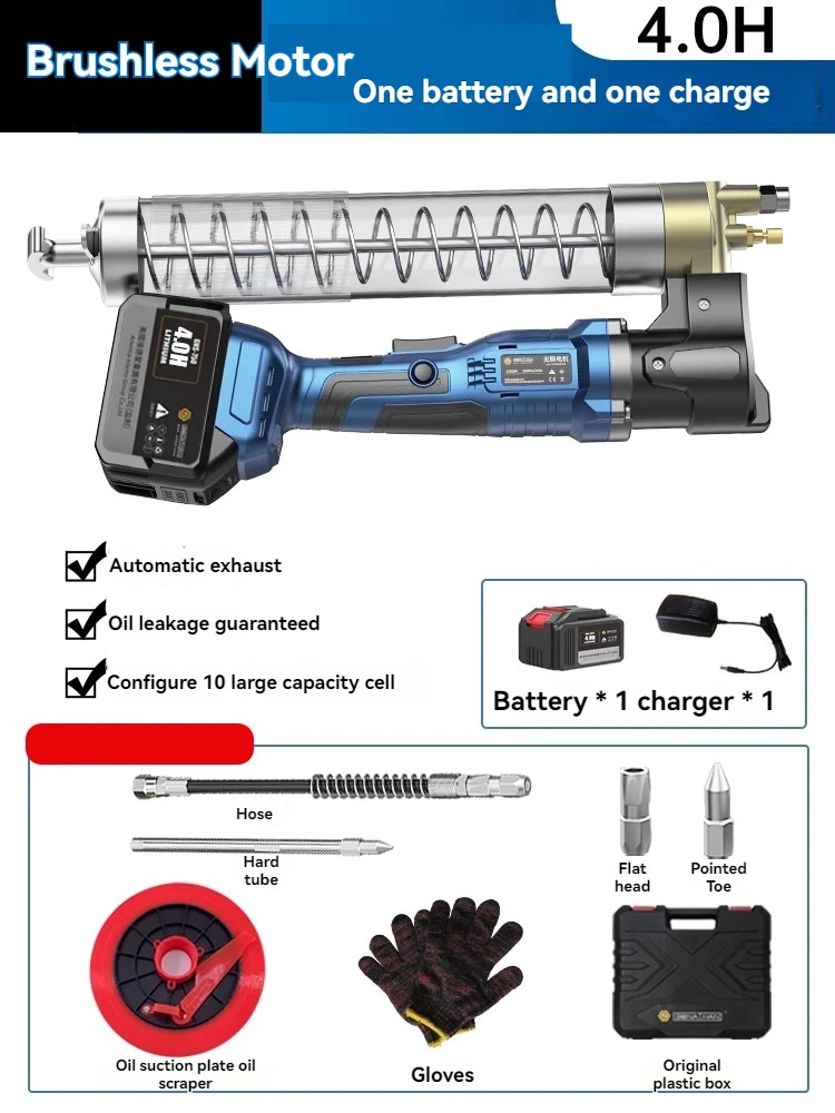 

Электрический смазочный пистолет, 21 В, полностью автоматический экскаватор, специальный пневматический инжекционный пистолет высокого давления для принятия гусеничных пиллов