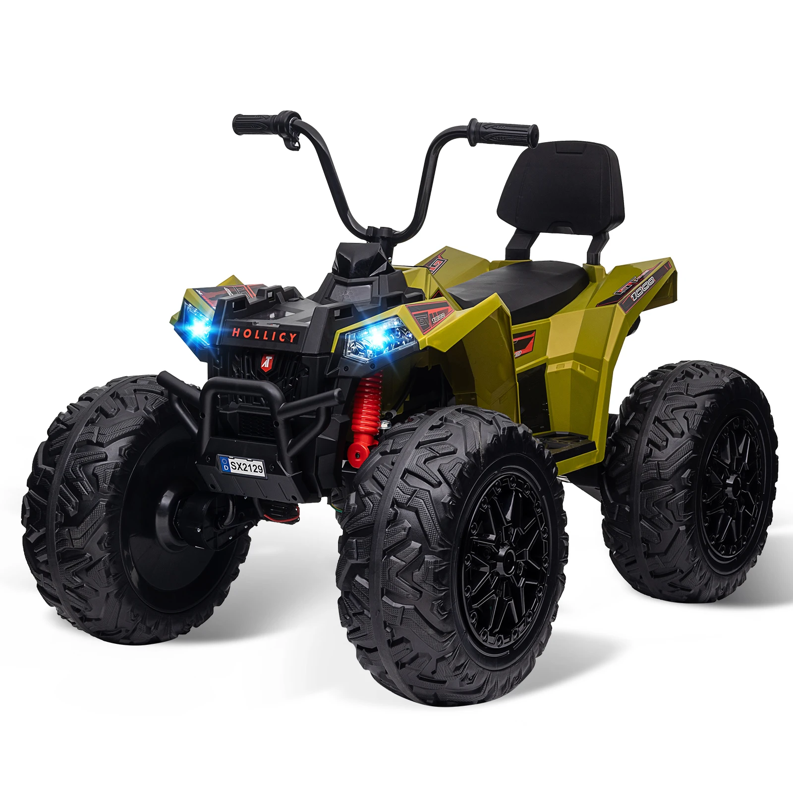 Jouets électriques pour enfants, ATV 24V, voiture puissante, batterie 4x80w 2x7AH, longue durée de lecture, lecteur de musique Bluetooth, lumière LED, pneus EVA