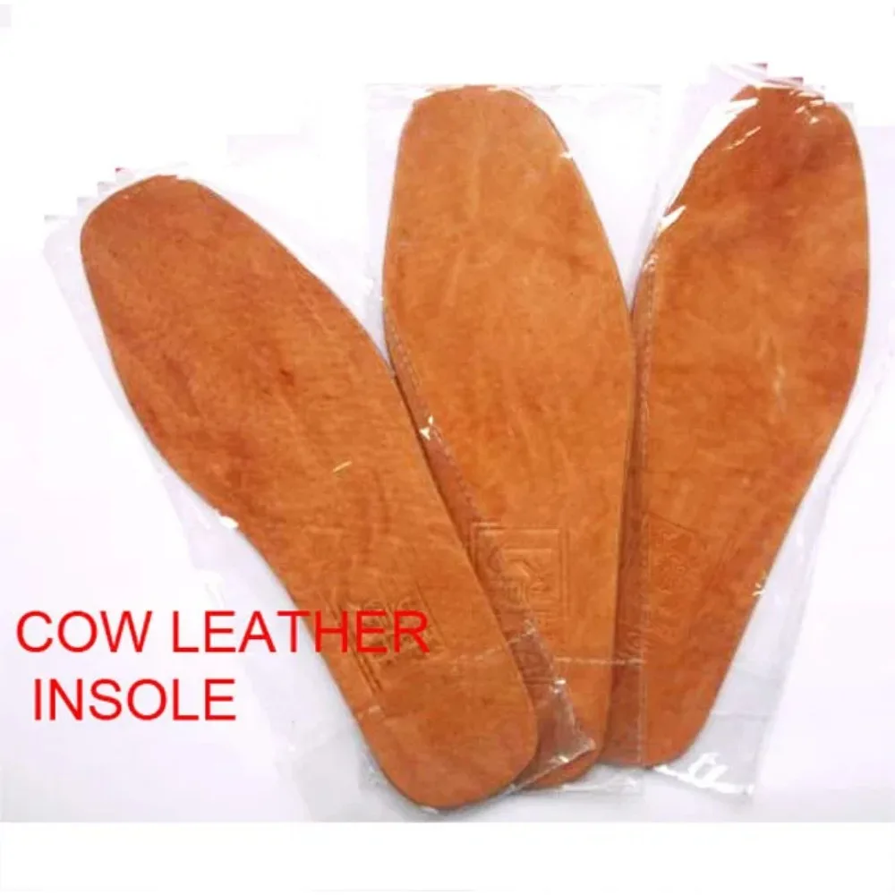 Hot Selling Item 1 Pair Insole Genuine Cow Leather Breathable Soft Anti-odor Casual Shoes Men's Sweat Absorbent