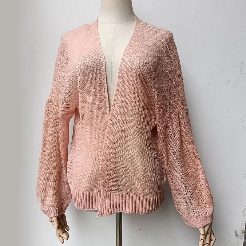 Shirts Women Oversized Summer Thin Knitted Cardigan Outwear Sweater Loose Hollow Out Transparent Tops Female Cardigans Outwear