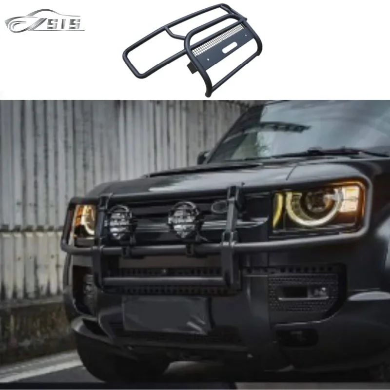 2020-2023Year Defender 90 110 Front Bumper Iron Black Guard Fit For Defender Car Exterior Accessories Automotive defender