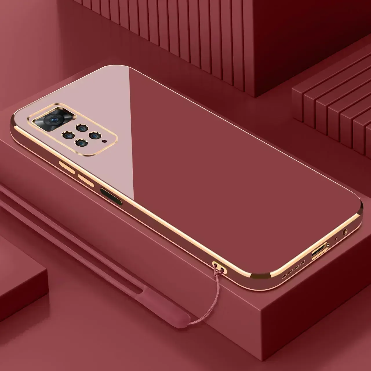 For Xiaomi Redmi Note 11S Case Redmi Note 11 Cover Redmi Note 11 4G Luxury Square Plating Phone Case Shockproof Back Cover