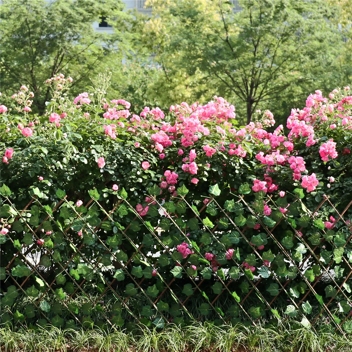 120cm Artificial Plants Green Ivy Hedges Fencing Panel Artificial Fence Privacy Screen For Balcony Patio