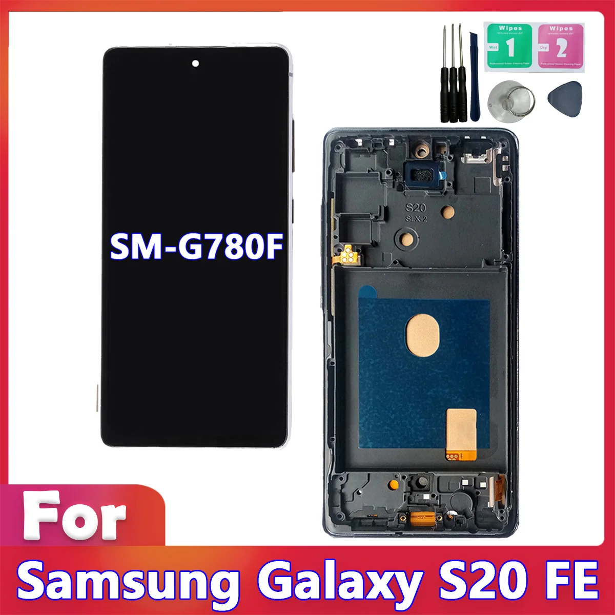 ЖК-дисплей для Samsung Galaxy S20 FE 4G G780F G780F/DSM, сенсорный экран с дигитайзером и рамкой для замены в сборе