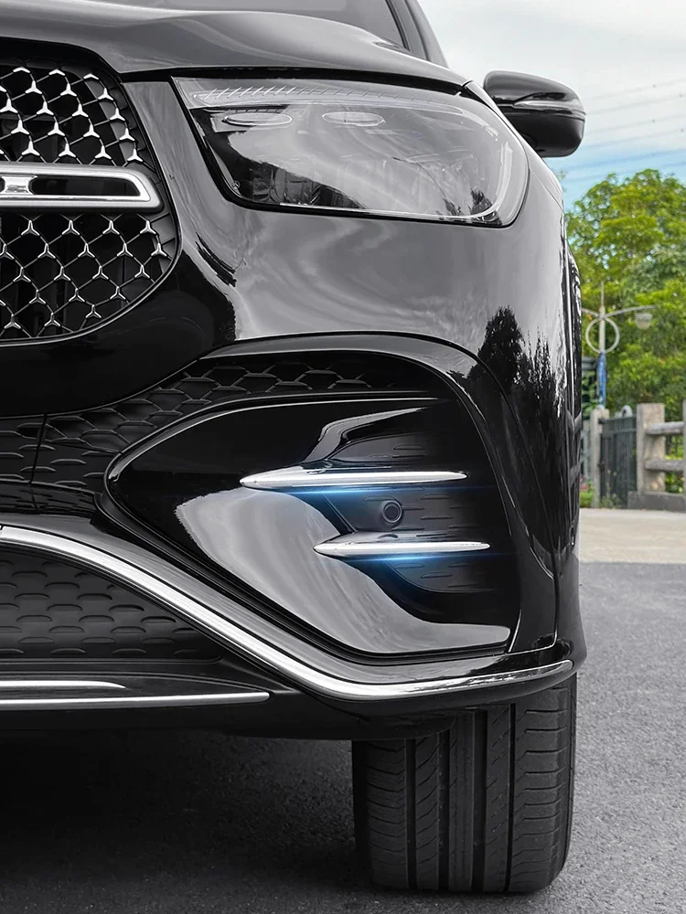 

For Mercedes-Benz W167 GLE V167 GLE coupe Fog Light Protection Stick Strip Car Front Air Intake Grille Trim Strip 2024 2025 2026