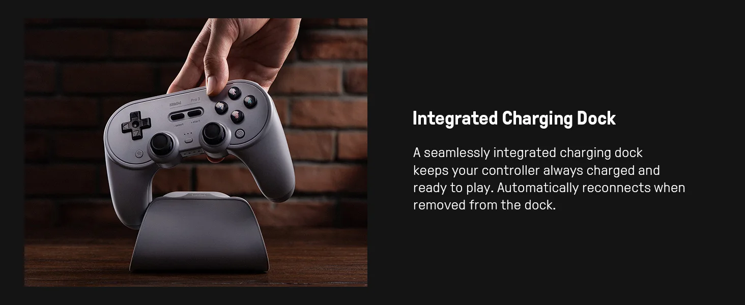 8BitDo Pro 3 Wireless Gamepad, Bluetooth-Gamecontroller mit TMR-Joysticks für NS Nintendo Switch 2, PC Windows, ANDROID, iOS – Detail 6