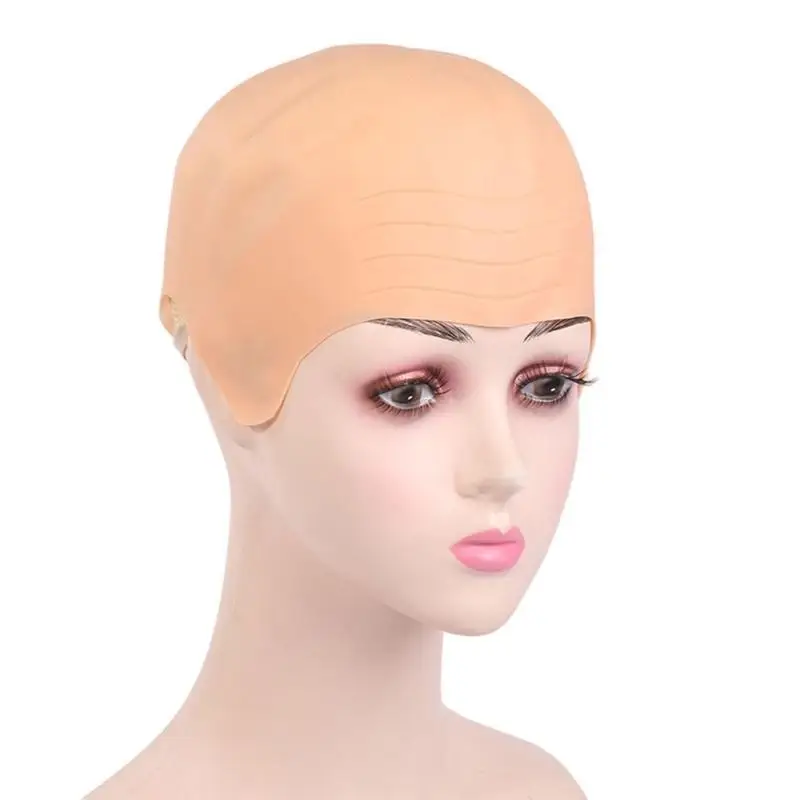 652F Vinyls Bald Caps Fake Head Skin Halloween Cosplay Costume Accessories Bald Hat For Adults and Kids Bald Caps Gifts