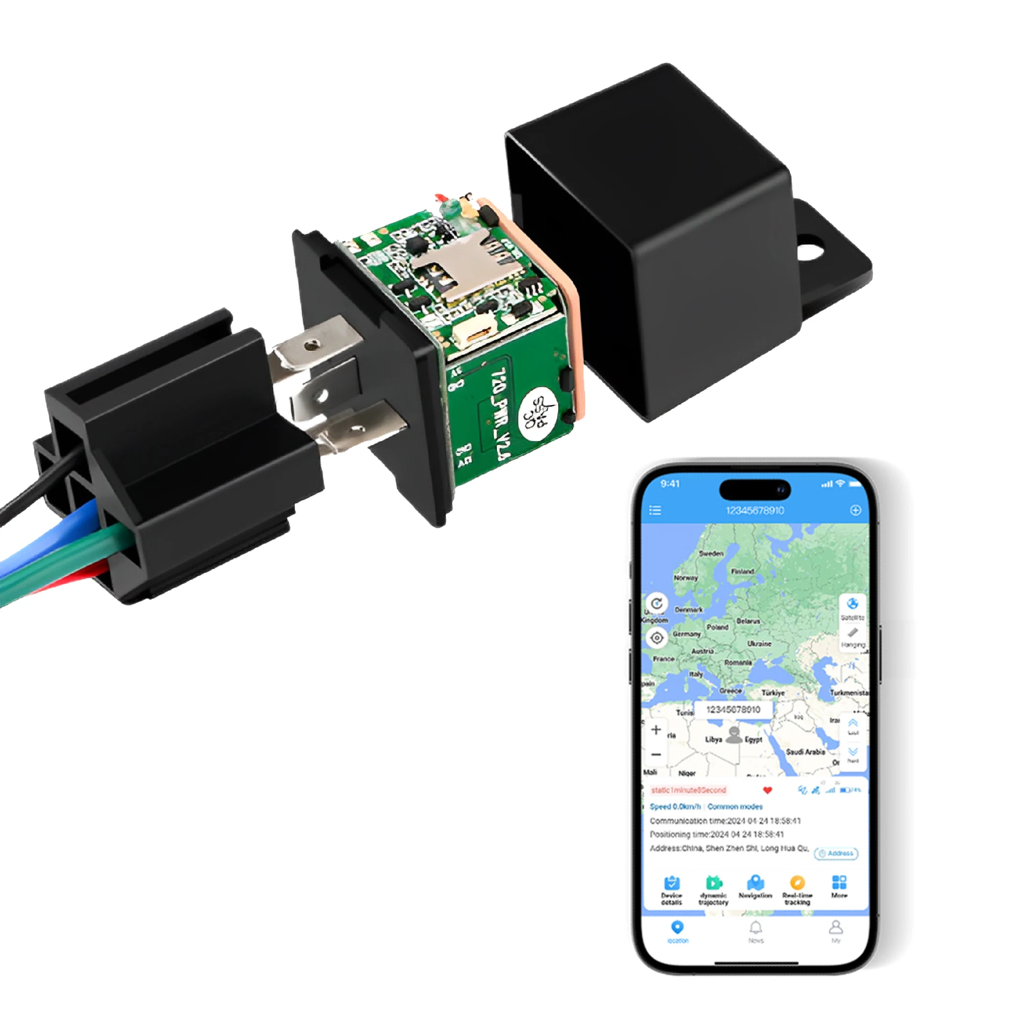 High Quality Real-time GPS Car Tracker Remote Engine Cut-Off Truck Security Device IOS Android Apps Beidou LBS 4G GSM WiFi
