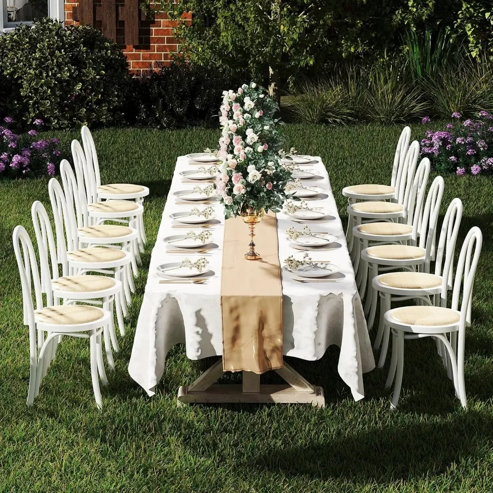 

Wedding Chairs, Rattan Dining Chairs Set of 6 French Bistro Chair with Backrest Bentwood Cafe Chair for Dining/Kitchen Room,Home