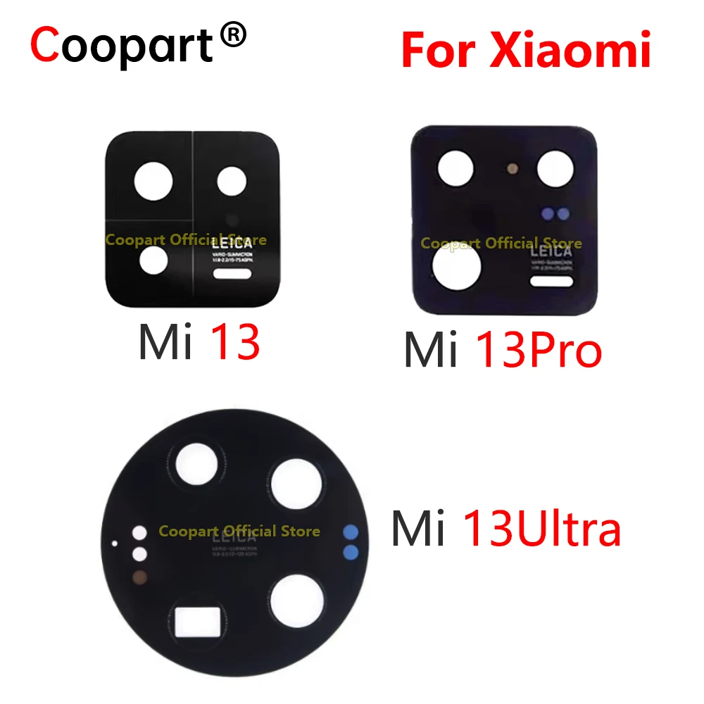 Coopart New Rear Back Camera Glass Lens Replacement For Xiaomi 13 / 13 Pro / 13 Ultra With Adhesive Sticker