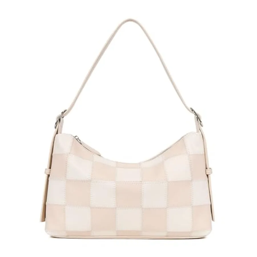 

Checkered Shoulder Bag for Women Classic and Purse Trendy Crossbody Purse Leather Totes Hobo Handbag