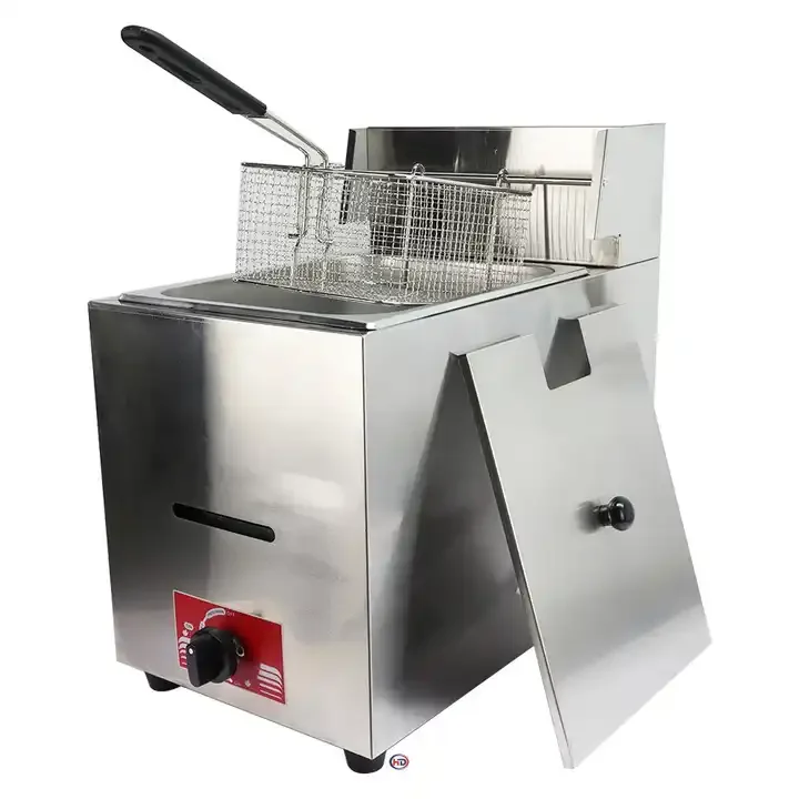 

6l Table Top Single Tank Chicken French Fries Commercial Gas Deep Fryer Best Equipment Single Tank Basket Gas Deep Fryer