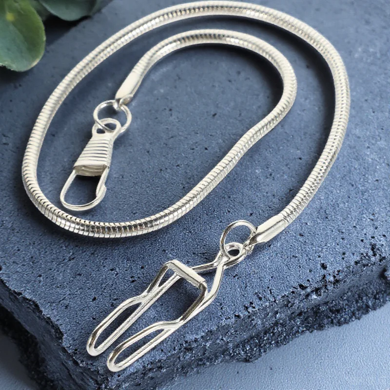

Alloy Pocket Vintage Long Chain For Pocket Chain For Vest Jeans Clip Pendant Retro Accessory Decor