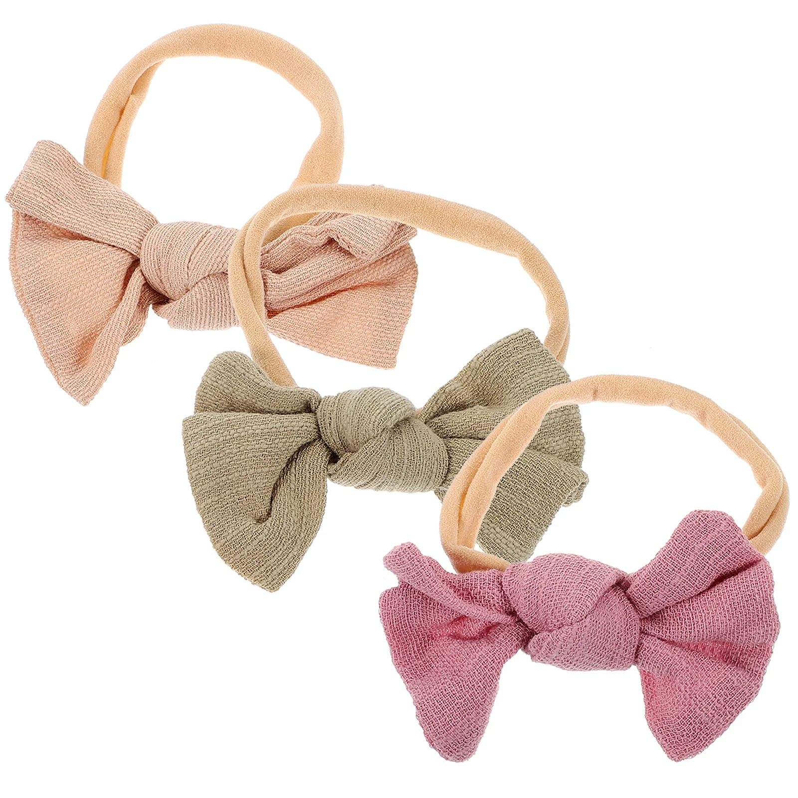 

3pcs Headb s for Girls Soft Elastic Bow Baby Headdress Headb for Toddler Infant Party Accessories Newborn Hair Bows