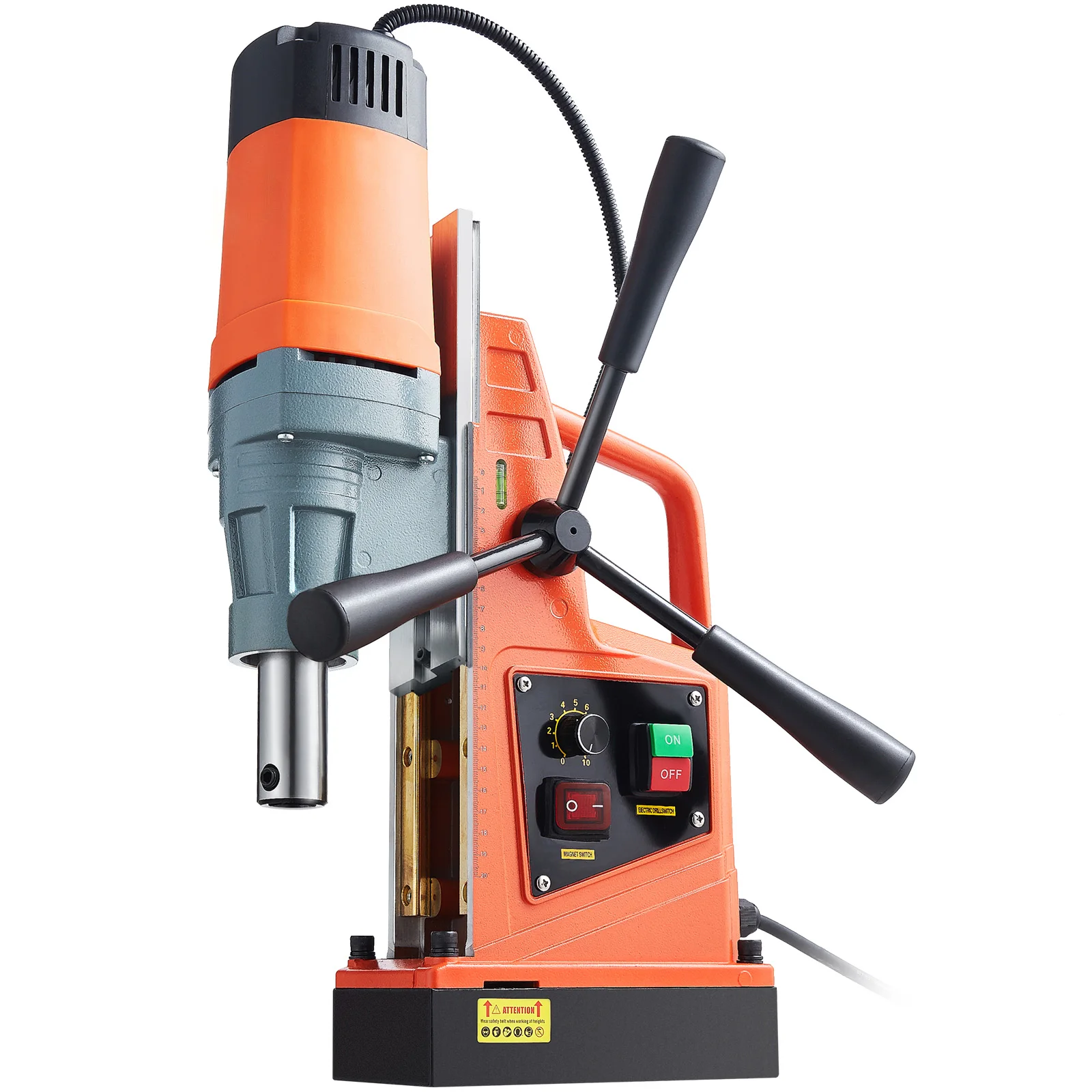 SucceBuy 1300/1550W Drilling Machine Magnetic Drill Portable Electric Mag Drill Press 0-500 RPM Variable Speed for Metal Surface
