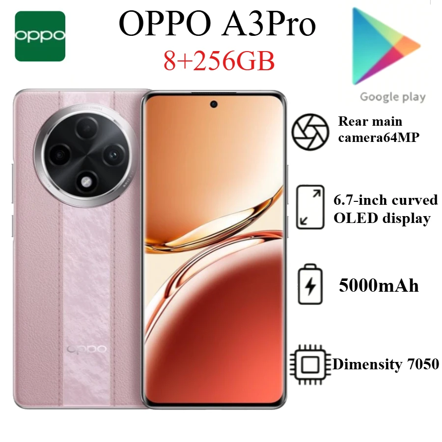 OPPO A3 Pro 2026 Smartphone 6.67-inch 120Hz Display 64-Megapixel AI Camera 5000mAh Battery New Model A3377