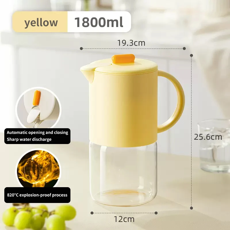 Cold Water Bottle Dustproof and High Temperature Resistant Glass Tea Brewing Water Cooler Cup Water Kettle Drinkware