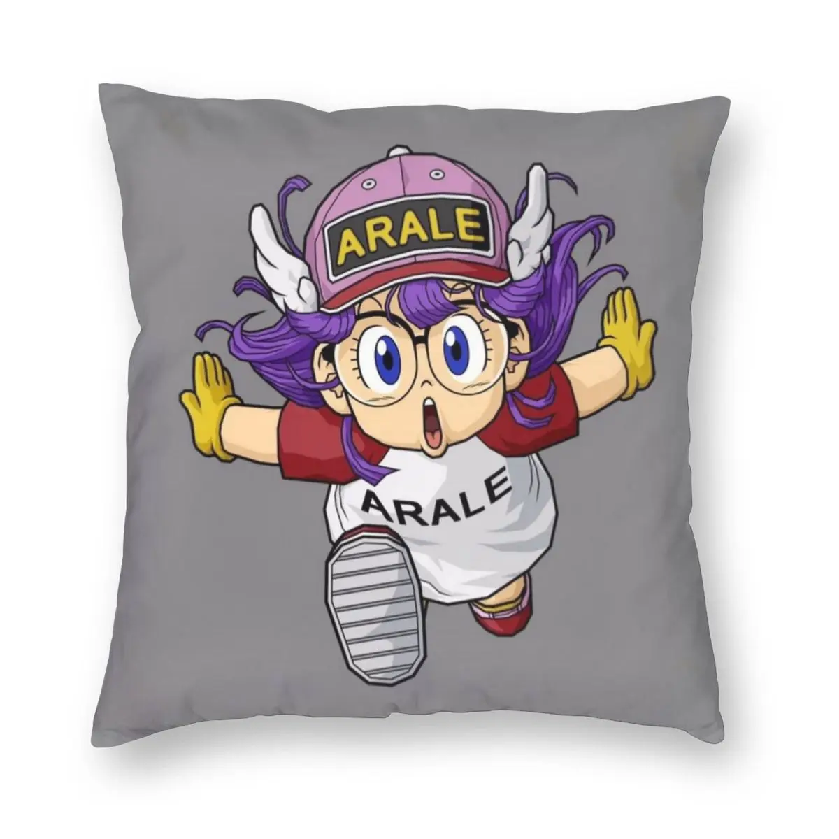 

Arale Unchi-kun Square Pillowcase Pillow Cover Polyester Cushion Decor Comfort Throw Pillow for Home Bedroom