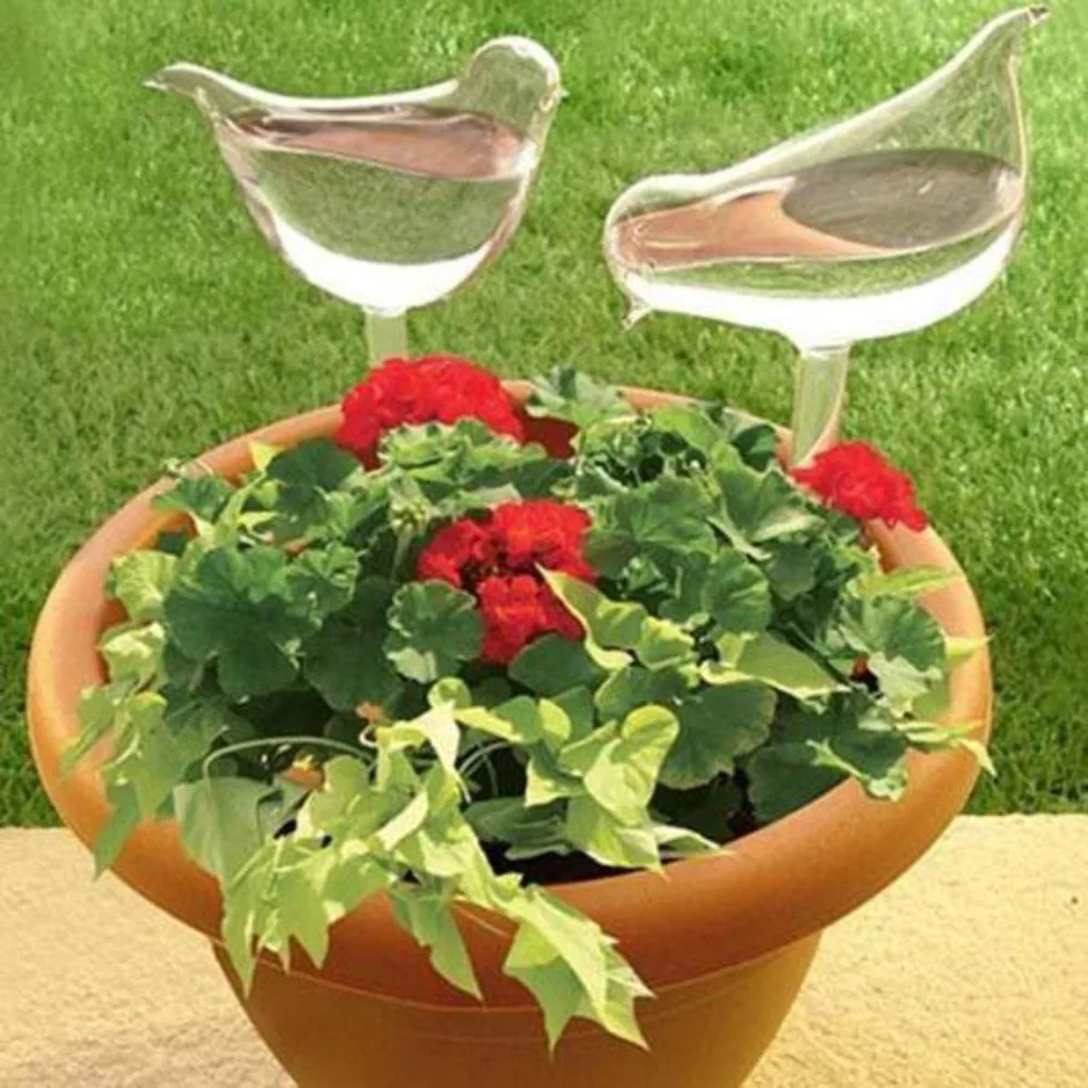 Dispositivo di irrigazione automatica del fiore Plant Waterer globi di vetro autoirriganti strumenti da giardino a forma di uccello dispositivo di