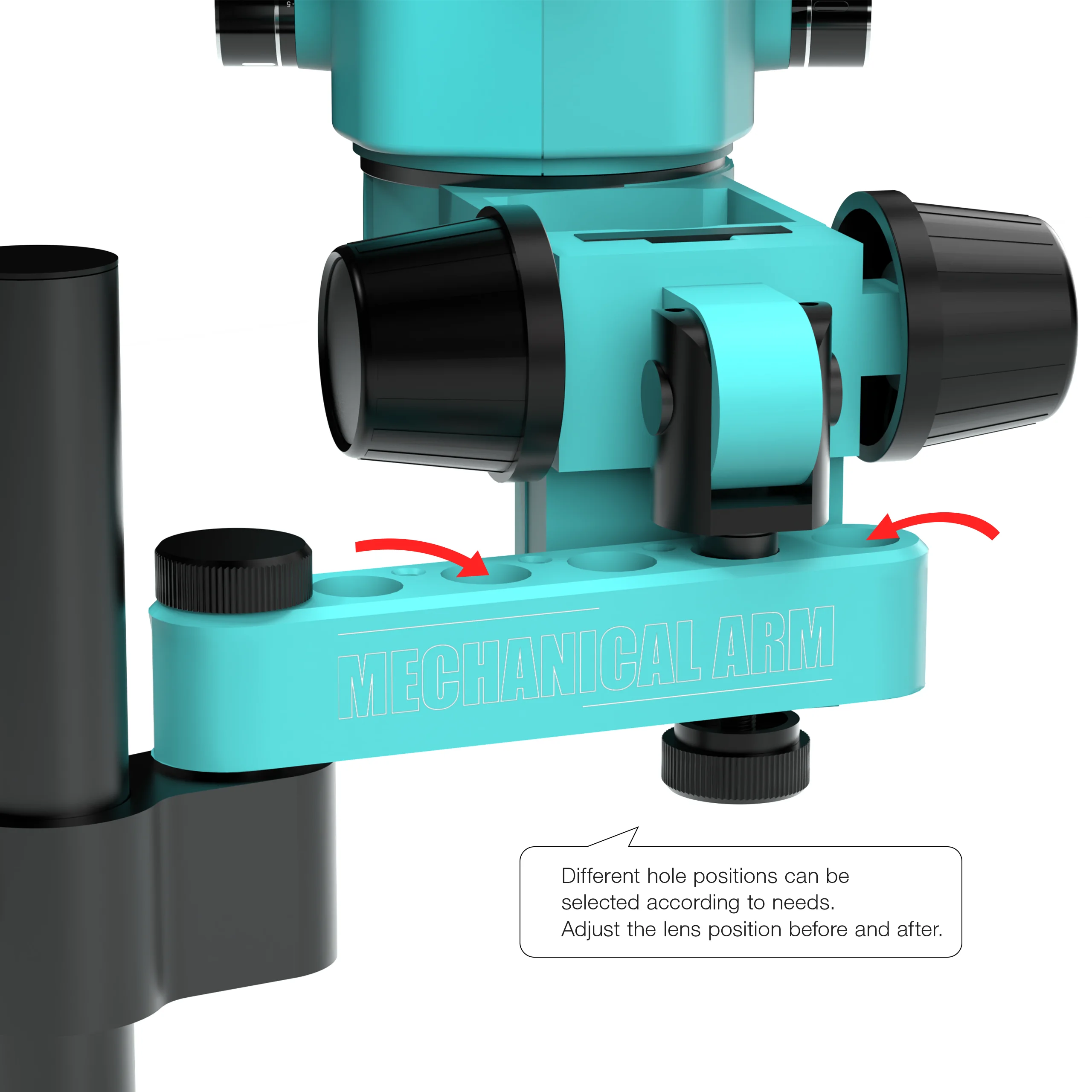 RF4 FO19 Microscope Metal Swing Arm Universal Telescopic 360 degree Single Arm Can Fixed Lifting Maintenance Detection Bracket