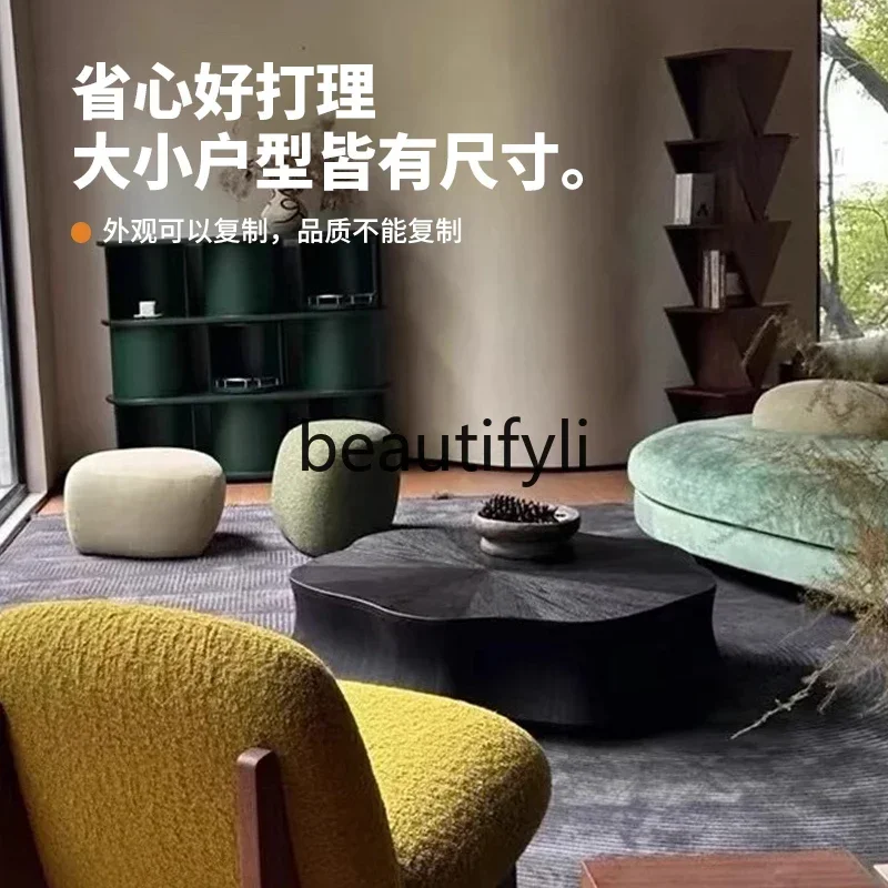 

ss26 S26 Italian minimalist special-shaped coffee table living room home niche designer modern simple petal coffee table combina