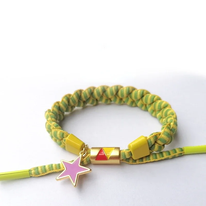 SN55 أنيمي جوجو مغامرة غريبة سوار كوجو جوتارو هيغاشيكاتا جوسوكي جيورنو جيوفانا المنسوجة سوار تأثيري الدعامة $5Q @ 1