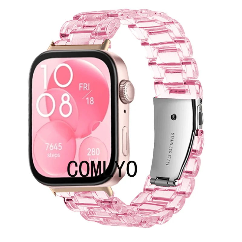 For Huawei Fit3 fit 3 Smart Watch Strap Wristband Plastic Clear Women men Band