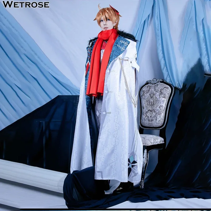 

【Wetrose】В наличии Genshin Impact Fatui Harbinger Cloak Tartaglia Childe Knave Rooster Костюмы для косплея FullSet Game Halloween