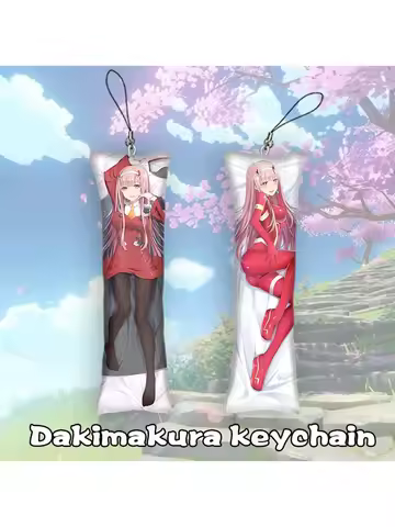 Darling In The Franxx Dakimakura Keychain Double Sided Zero Two Key Chain Mini Phone Ornament Cpsplay Anime Keychain