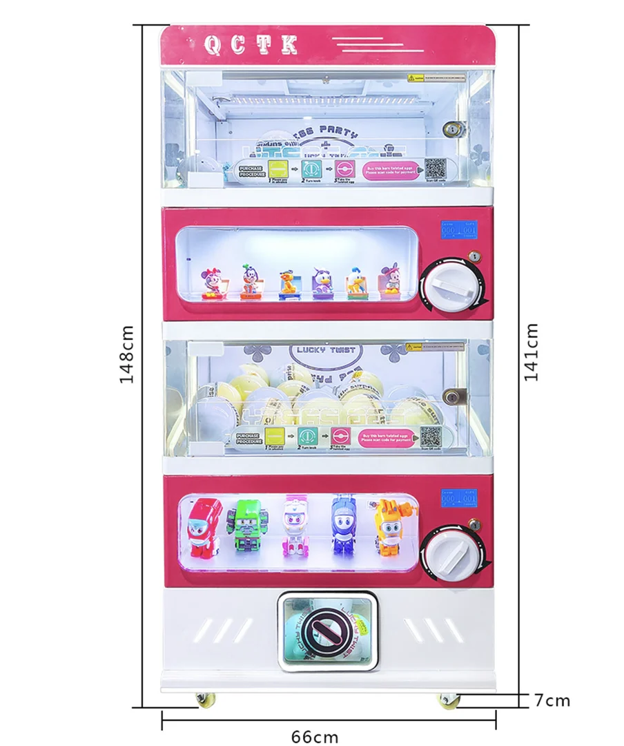 

Детский торговый автомат игрушечный гашапон-машина с зоной отображения