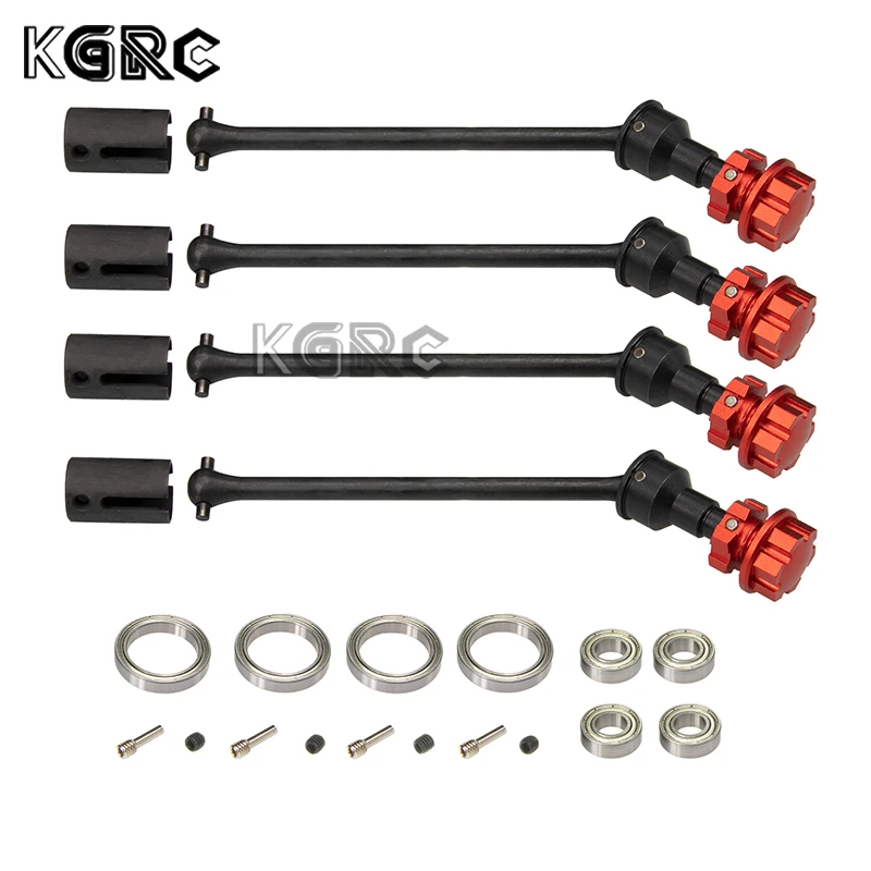 4 Uds eje de transmisión extendido de acero CVD con rueda estriada hexagonal 8996X para 1/10 Traxxas MAXX WideMaxx RC piezas de mejora de coche