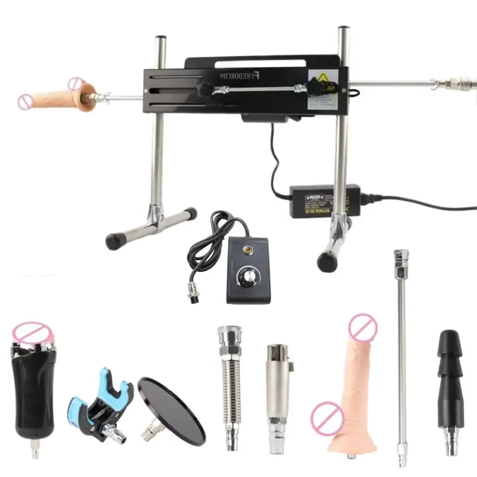 FREDORCH 120W/200W Sex Machine Super Strong PowerMasturbator Vac-u-Lock with Dildo Sex Machine for Women Adult Coupl