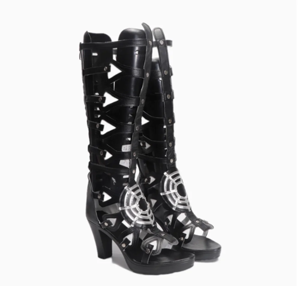 Unissex anime cos albedo cosplay trajes sapatos botas halloween tamanho personalizado