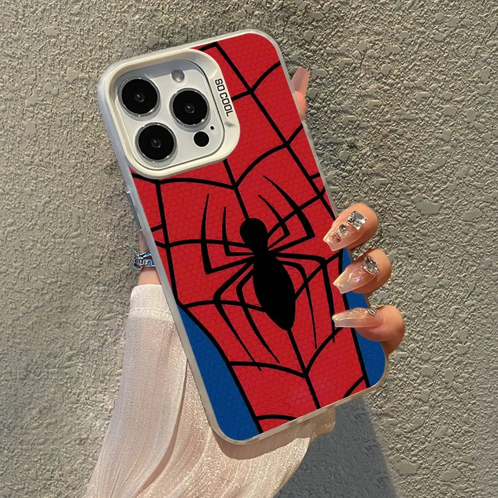 Anime Spider-Man Handyhülle für iPhone 17 17e 16e 16 15 14 13 12 11 mini Pro Max X XR XSMAX Air Plus Sturzsichere Matte Rückseite