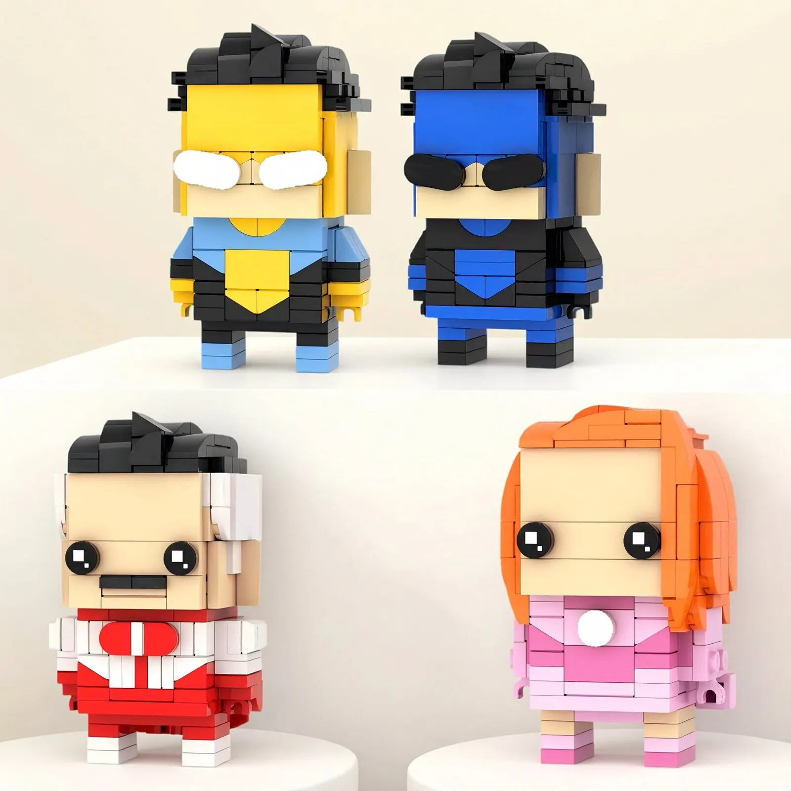 Cube Figure Invincible Customize Modular Building Blocks MOC Creative Design Model Brick Simple DIY Children's Assembly Toy Gift