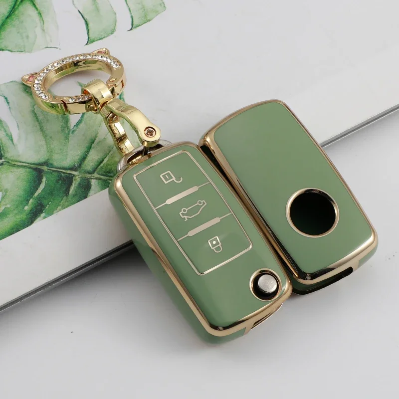 

Car Folding Key Cover Case for Skoda Octavia for Volkswagen VW Bora Polo Tiguan Jetta Passat B5 B6 B7 Golf Beetle Fob Shell