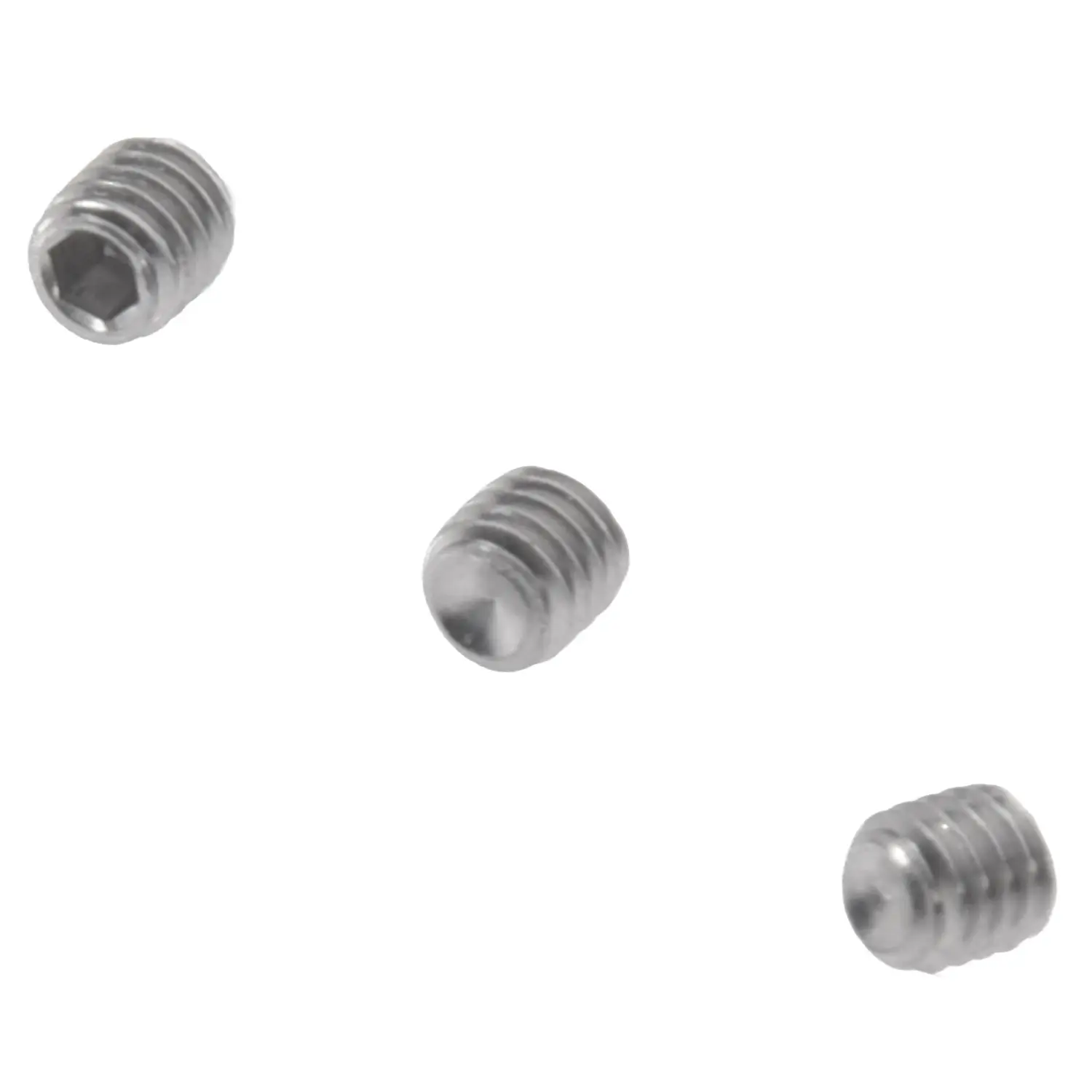 ABZV-50pcs M3x3mm Set Soket Hex Baja Tahan Karat Sekrup Grub Titik Tutup Perak