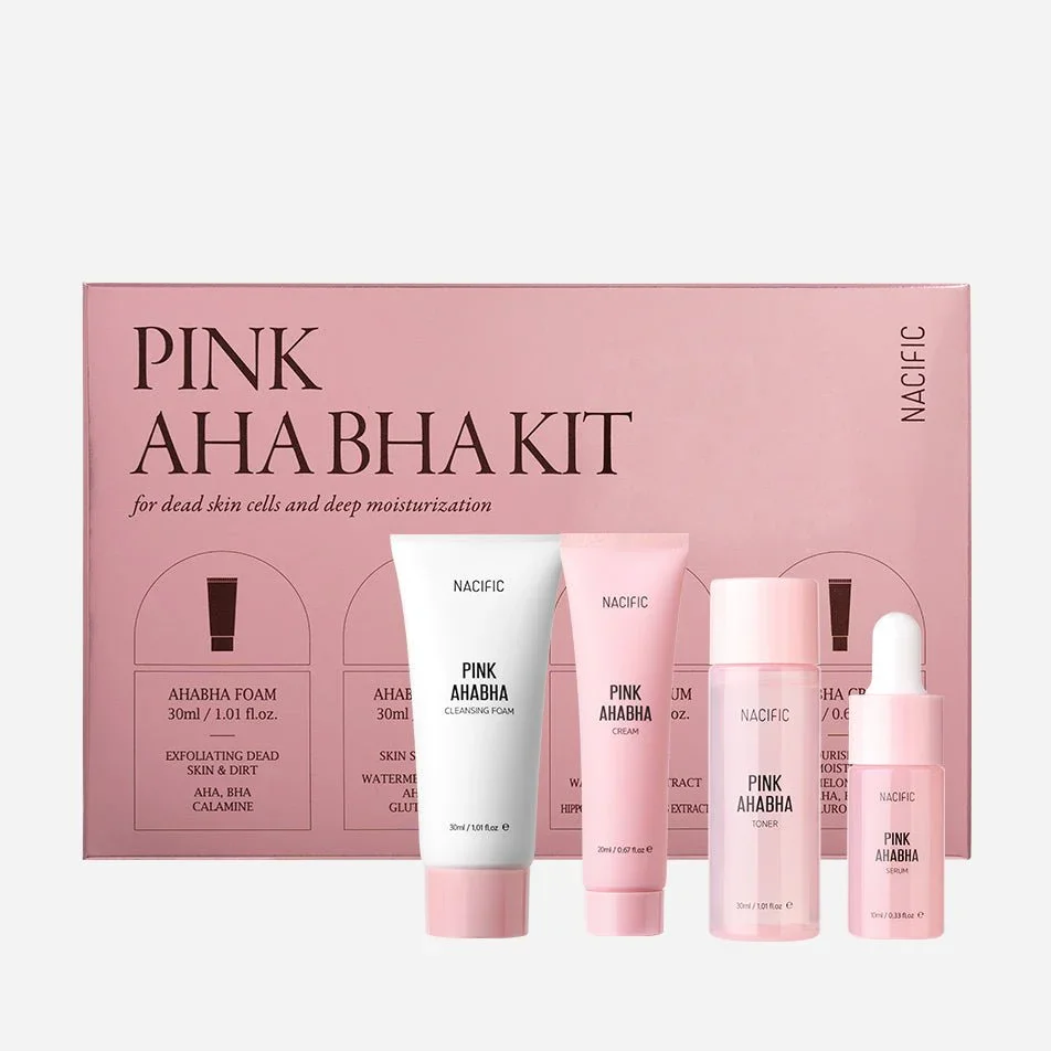 Nacific Pink AHA BHA Kit 150ml Toner Serum Double Set Lightening Skin Korea