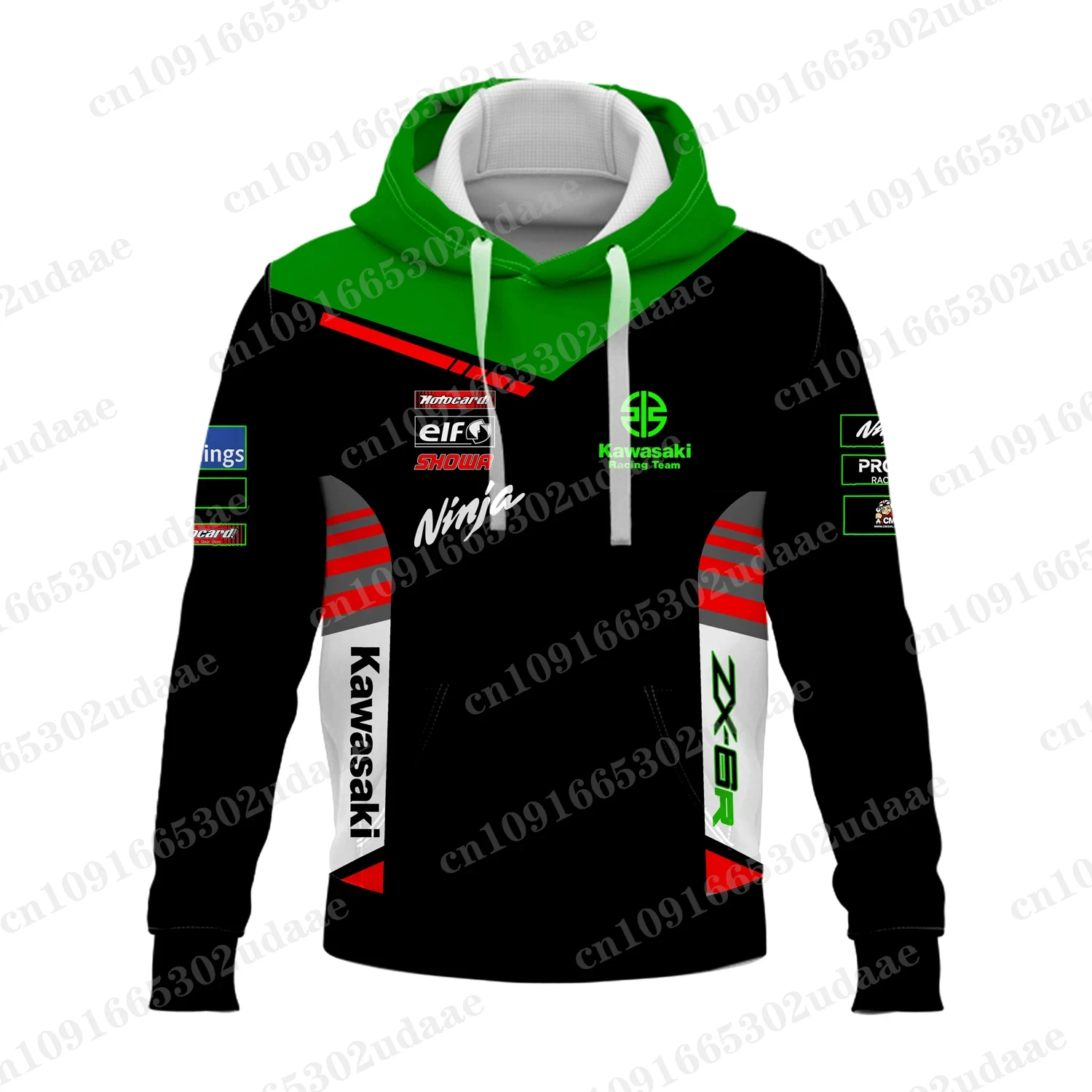 2024 New Kawasaki Racing Team Men\'s and Women\'s Casual Outdoor Sports Hoodies Racing Enthusiasts Hoodies